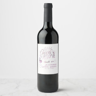 Etiqueta Para Botella De Vino Alegría Por El Vino Dando Una Elegante Ducha Brida