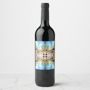 Etiqueta Para Botella De Vino Alemania Vintage Puerta de la Ciudad de Múnich Kar