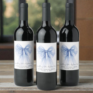 Etiqueta Para Botella De Vino Algo Azul Antes de Mi Boda Despedida de Soltera