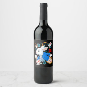 Etiqueta Para Botella De Vino Alicia En El País De Las Maravillas - Conejo Blanc