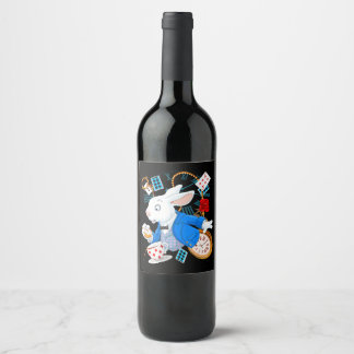 Etiqueta Para Botella De Vino Alicia En El País De Las Maravillas - Conejo Blanc