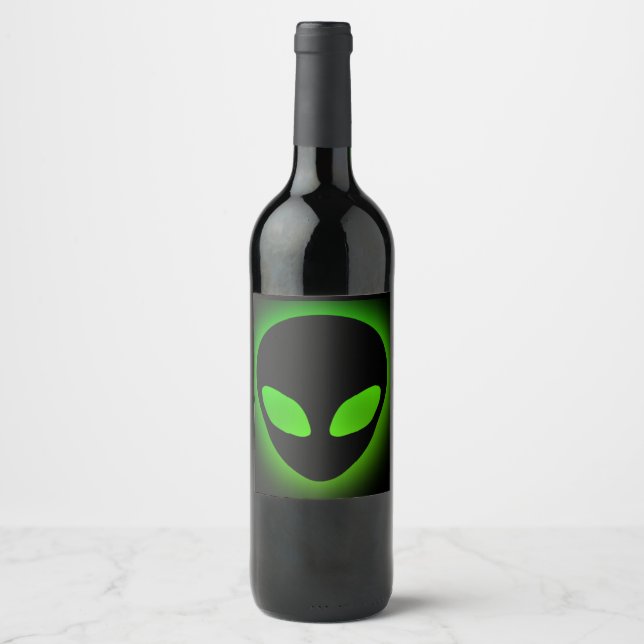 Etiqueta Para Botella De Vino Alien (Anverso)
