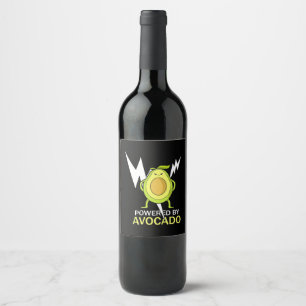 Etiqueta Para Botella De Vino Alimentado Por Aguacate