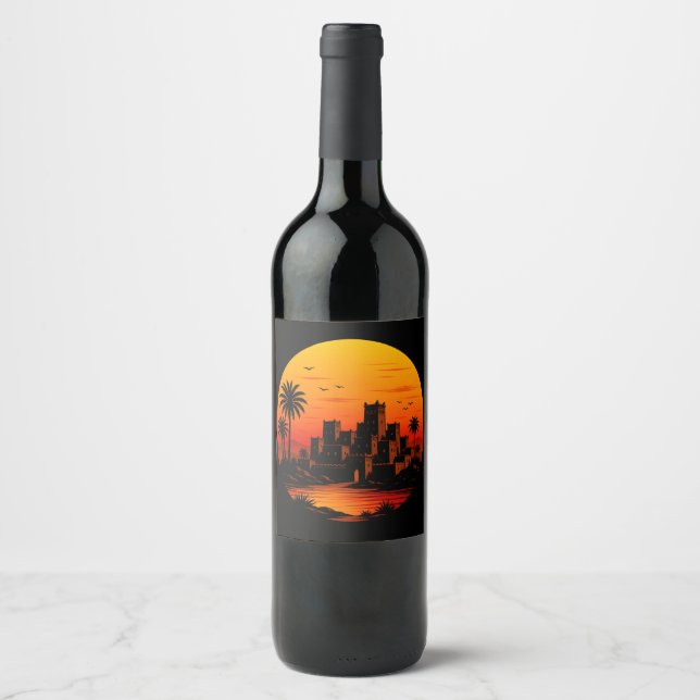 Etiqueta Para Botella De Vino Almohadones (Anverso)