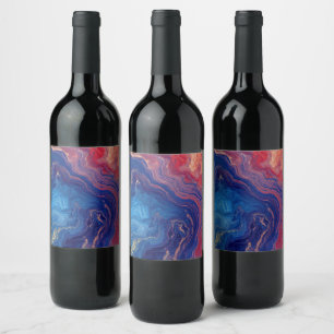 Etiqueta Para Botella De Vino "Alquimia de corrientes" - Un colorido resumen