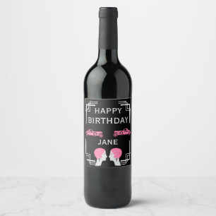 Etiqueta Para Botella De Vino Amanecer de 2009 Art Deco Gangster