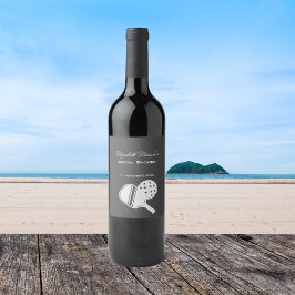 Etiqueta Para Botella De Vino Amantes de las pelotas de pelota de bolas de novia