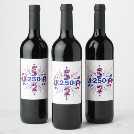 Etiqueta Para Botella De Vino America’s 250th anniversary