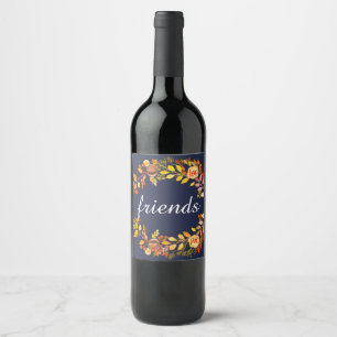 Etiqueta Para Botella De Vino Amigos