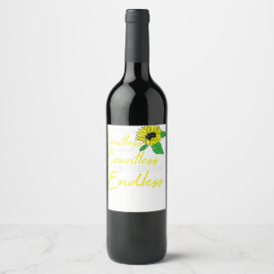 Etiqueta Para Botella De Vino Amistad Mejor Amigo Cute Sunflower Bestie BFF M
