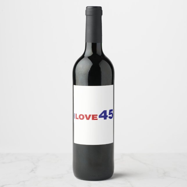 Etiqueta Para Botella De Vino Amo 45 (Anverso)