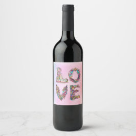 ETIQUETA PARA BOTELLA DE VINO AMOR