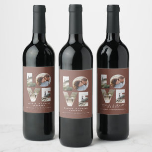 Etiqueta Para Botella De Vino Amor 4 foto simple regalo personalizado