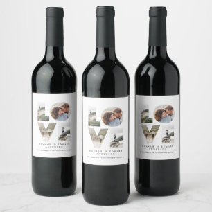 Etiqueta Para Botella De Vino Amor 4 foto simple regalo personalizado