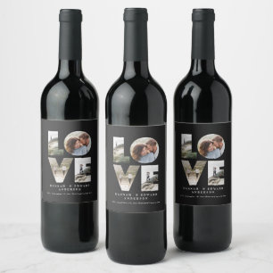 Etiqueta Para Botella De Vino Amor 4 foto simple regalo personalizado 