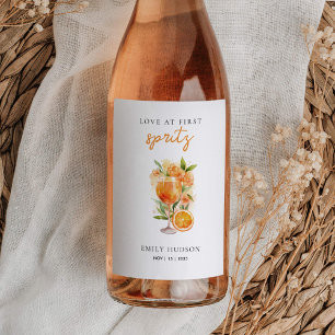 Etiqueta Para Botella De Vino Amor a Primera Copa Bridal Shower