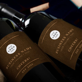 Etiqueta Para Botella De Vino Añadir el logo nombre de la empresa de negocios de