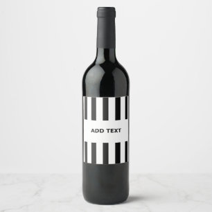 Etiqueta Para Botella De Vino Añadir un texto a un árbitro blanco y negro