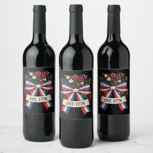 Etiqueta Para Botella De Vino Aniversario 250 de América