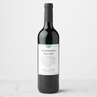 Etiqueta Para Botella De Vino Aniversario de Boda NOCHE DE BODAS
