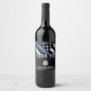 Etiqueta Para Botella De Vino Aniversario de la Jubilación de la Policía, Línea