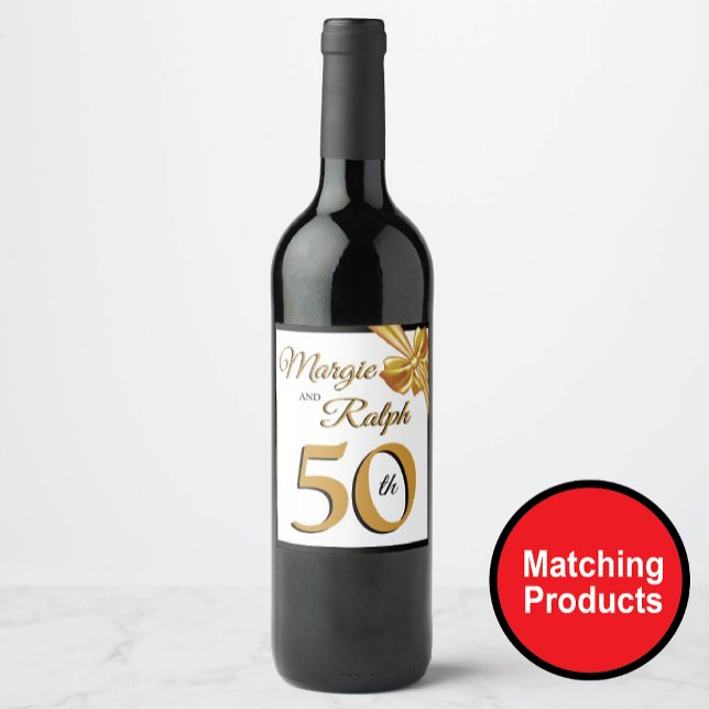 Etiqueta Para Botella De Vino Aniversario de Oro (Subido por el creador)