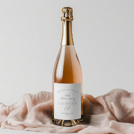 Etiqueta Para Botella De Vino Aniversario de plata 25
