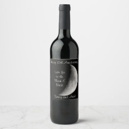 Etiqueta Para Botella De Vino Aniversario personalizado o amor Boda al
