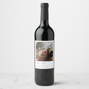 Etiqueta Para Botella De Vino Anuncio Formal de Compromiso de Guardar la Fecha