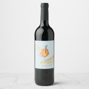 Etiqueta Para Botella De Vino Aperol O'Clock