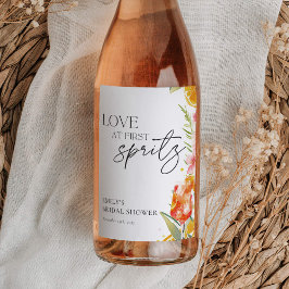 Etiqueta Para Botella De Vino Aperol Spritz Watercolor Bridal Shower