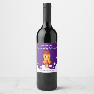 Etiqueta Para Botella De Vino Apreciación personalizada del profesor