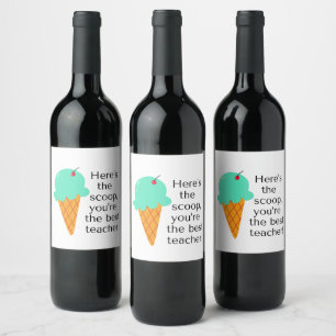 Etiqueta Para Botella De Vino Aquí está la primicia, ¡eres el mejor profesor!