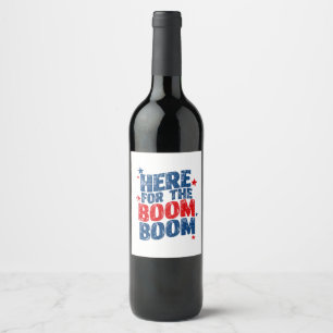 Etiqueta Para Botella De Vino Aquí por The Boom 4 de julio Patriótico 
