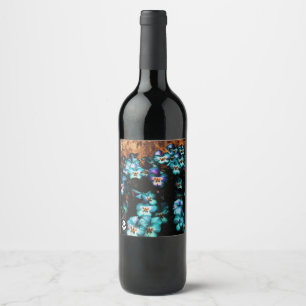 Etiqueta Para Botella De Vino Arándano del ~ del pensamiento de FʟᴏᴡPᴏ
