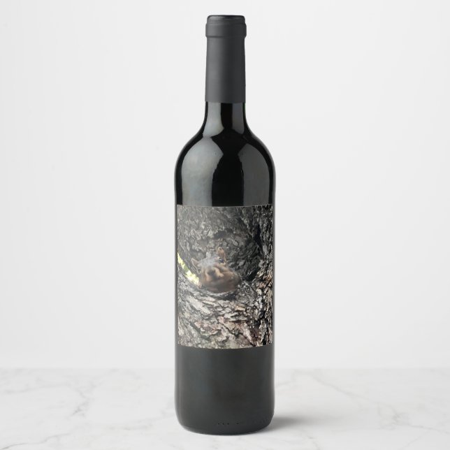 Etiqueta Para Botella De Vino Ardilla (Anverso)