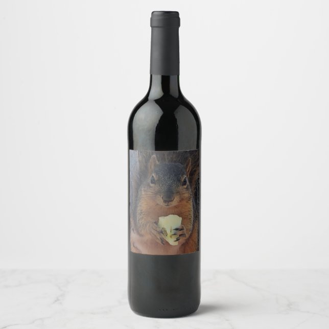 Etiqueta Para Botella De Vino Ardilla (Anverso)