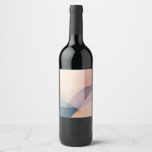 Etiqueta Para Botella De Vino Armonía etérea Resumen Arte Color Pastel moderno