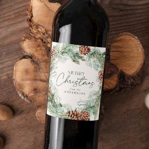 Etiqueta Para Botella De Vino Arroz De Pino De Pino Rústico
