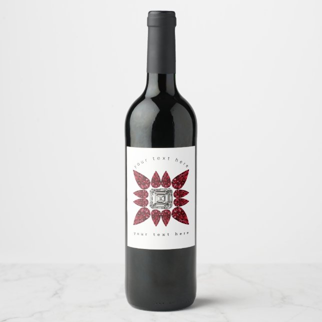 Etiqueta Para Botella De Vino Arte de araña (Anverso)