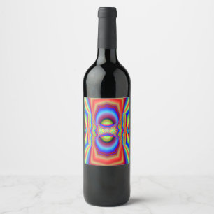 Etiqueta Para Botella De Vino Arte digital de intersección dimensional