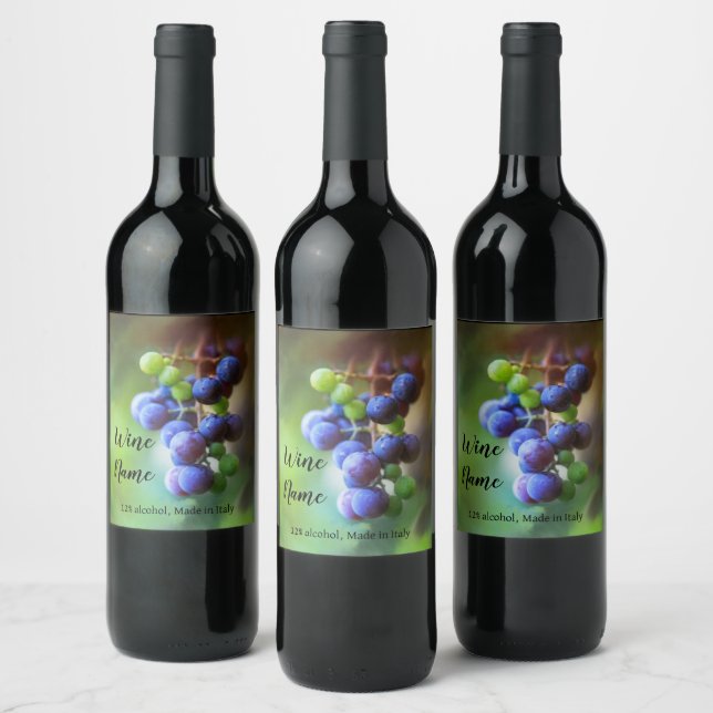 Etiqueta Para Botella De Vino Arte elegante (Botellas)