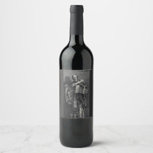 Etiqueta Para Botella De Vino Arte gráfico de San Atanasio de Alejandría