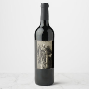 Etiqueta Para Botella De Vino Arte gráfico sagrado de San Cirilo de Jerusalén