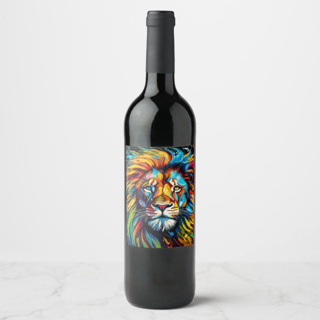 Etiqueta Para Botella De Vino Artsy (Anverso)
