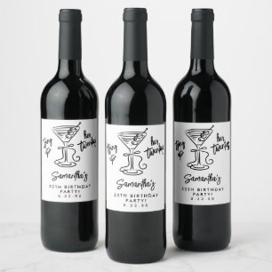 Etiqueta Para Botella De Vino Atando sus Veinteañera Cumpleaños 30