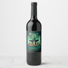 Etiqueta Para Botella De Vino Attractive & Mystical Halloween Witch Conjures