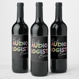 Etiqueta Para Botella De Vino Audiólogo Médica de Audiología Graduación Regalos