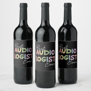 Etiqueta Para Botella De Vino Audiólogo Médica de Audiología Graduación Regalos