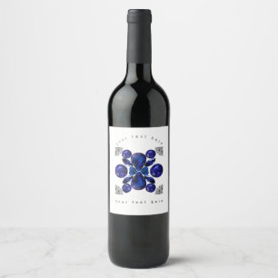 Etiqueta Para Botella De Vino Azul